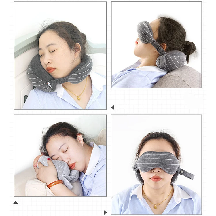 Многофункциональная дорожная подушка для шеи маска глаз и сумка хранения с