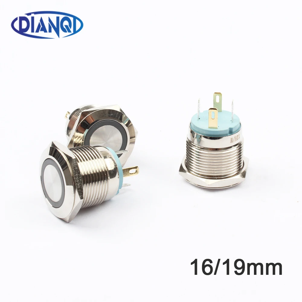 Бесплатная доставка 16 мм 19 нержавеющая сталь кнопочное кольцо освещение плоский