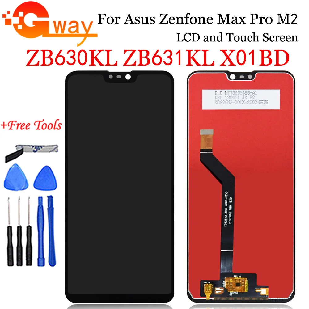 100% протестированный ЖК дисплей 6 3 дюйма для Asus Zenfone Max Pro ( M2 ) ZB630KL/ZB631KL X01BD +