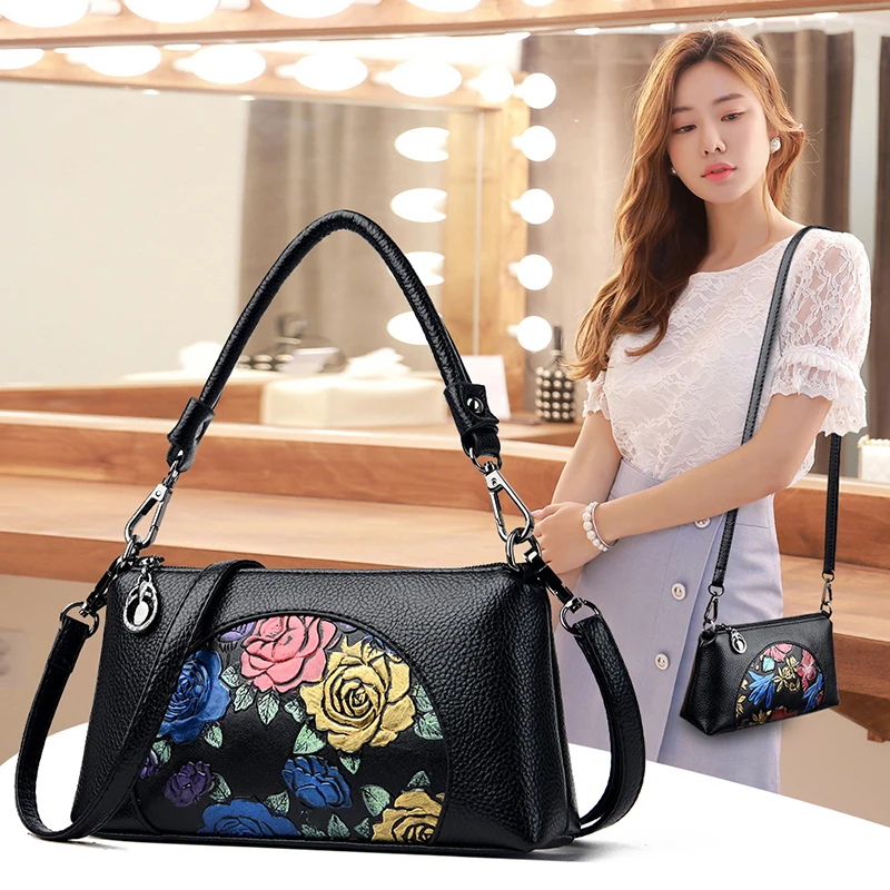 

OLD TANG New Shoulder Messenger Bags for Women 2020 Totes Female Casual Vintage Print Luxury Ladies Handbags Sac A Main