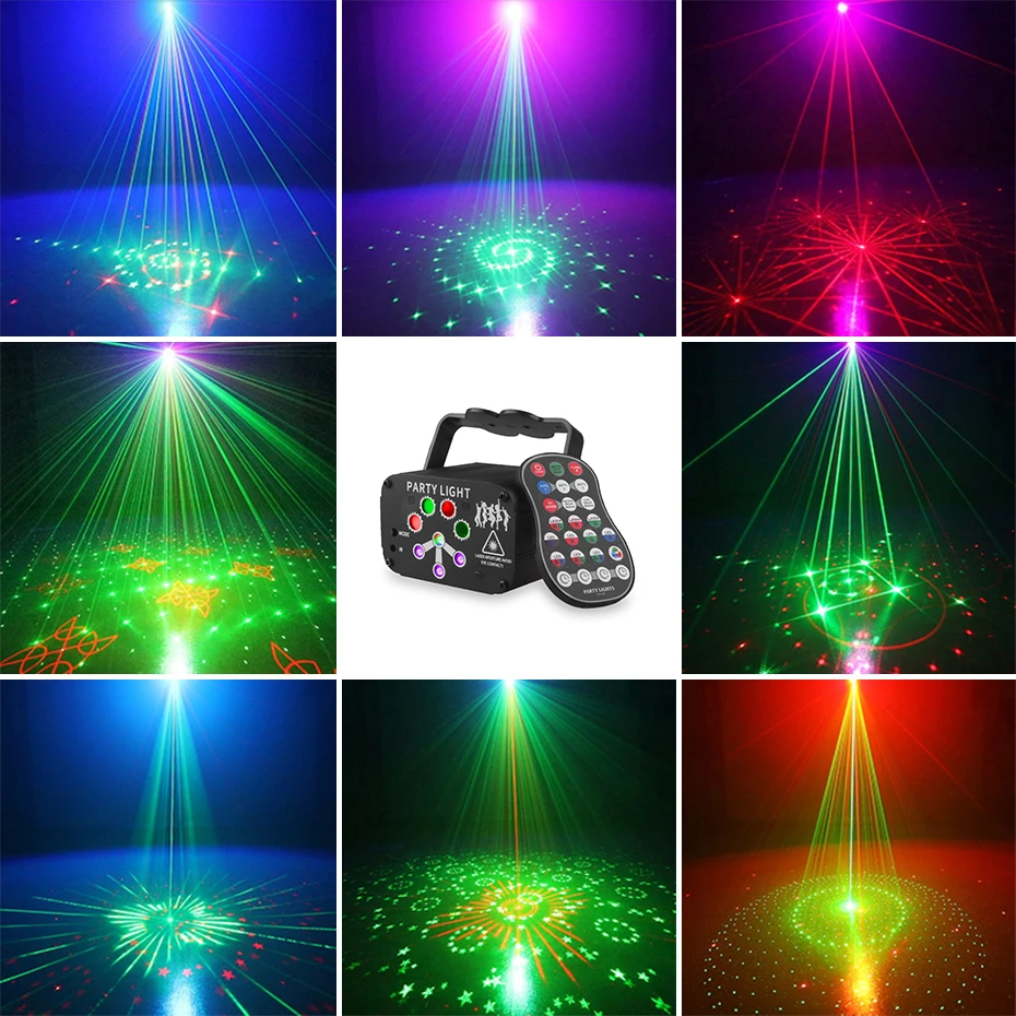 ALIEN RGB Мини DJ диско лазерный светильник проектор USB Перезаряжаемый СВЕТОДИОДНЫЙ