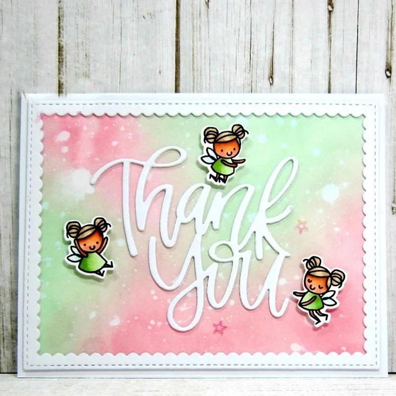 Новинка 2019 г. металлические Вырубные штампы с надписью Thank you фон для скрапбукинга