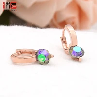 shenjiang fashion 2021 korean simple crystal dangle earrings for women wedding party jewelry personality anti allergy eardrop