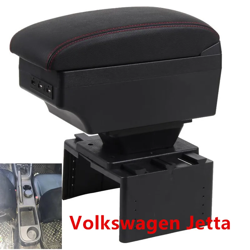 Для Volkswagen Jetta Подлокотник коробка usb зарядка интерфейс повысить центральный магазин содержание коробка аксессуары Запчасти