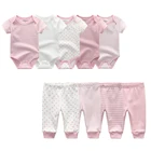 Комплект летней детской одежды, боди с короткими рукавами для новорожденных, унисекс, 2021, 3-12 м, Одежда для младенцев, детские брюки хлопковые