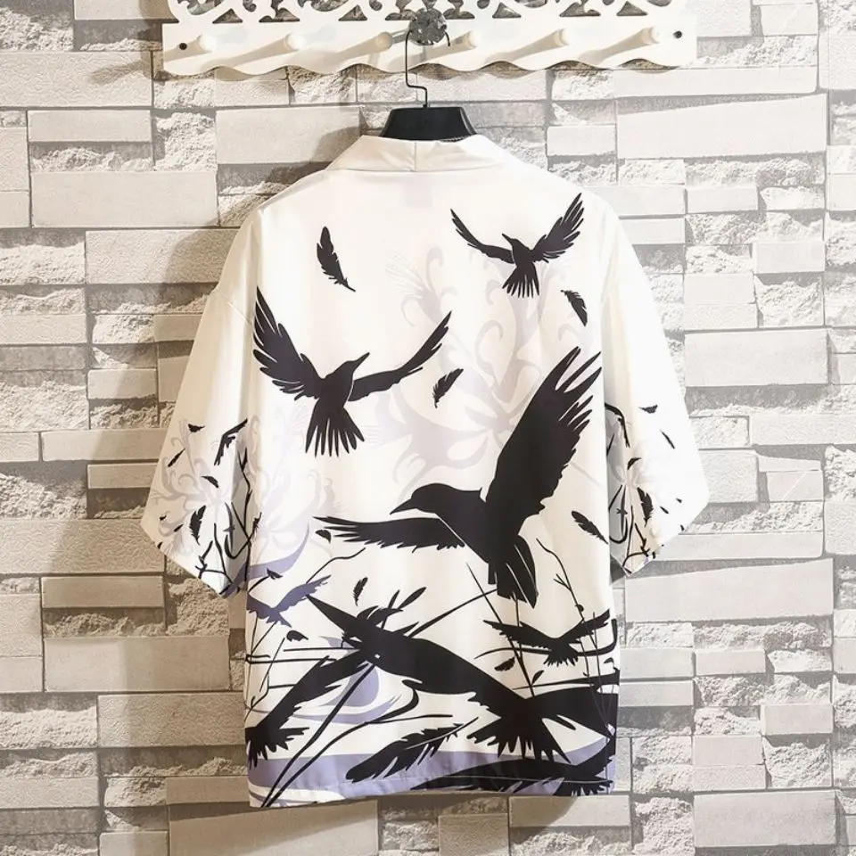 

Kimono Shirt Men haori yukata male samurai costume jacket clothing Japanese Cardigan Cosplay Kawaii Soft Shirt Japan Clothes