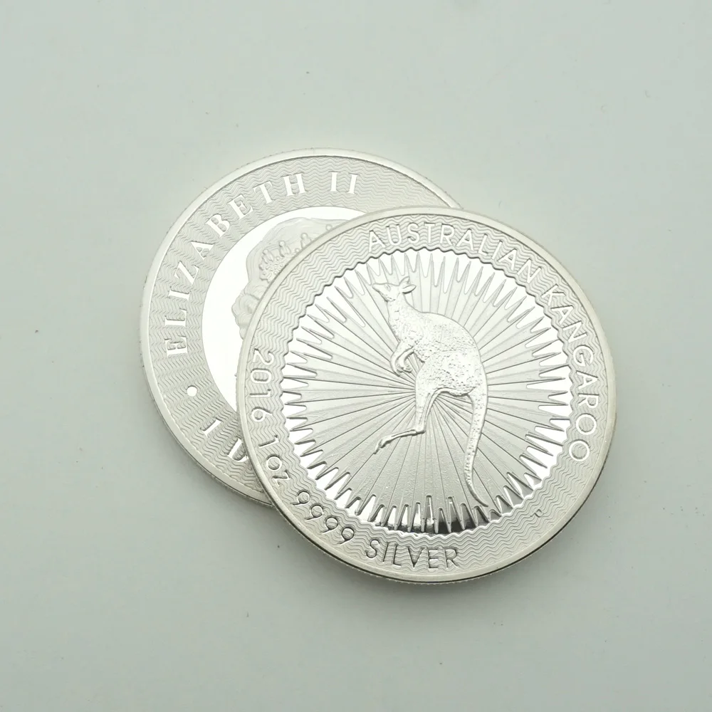 3 шт./партия круглые металлические монеты Австралийский кенгуру