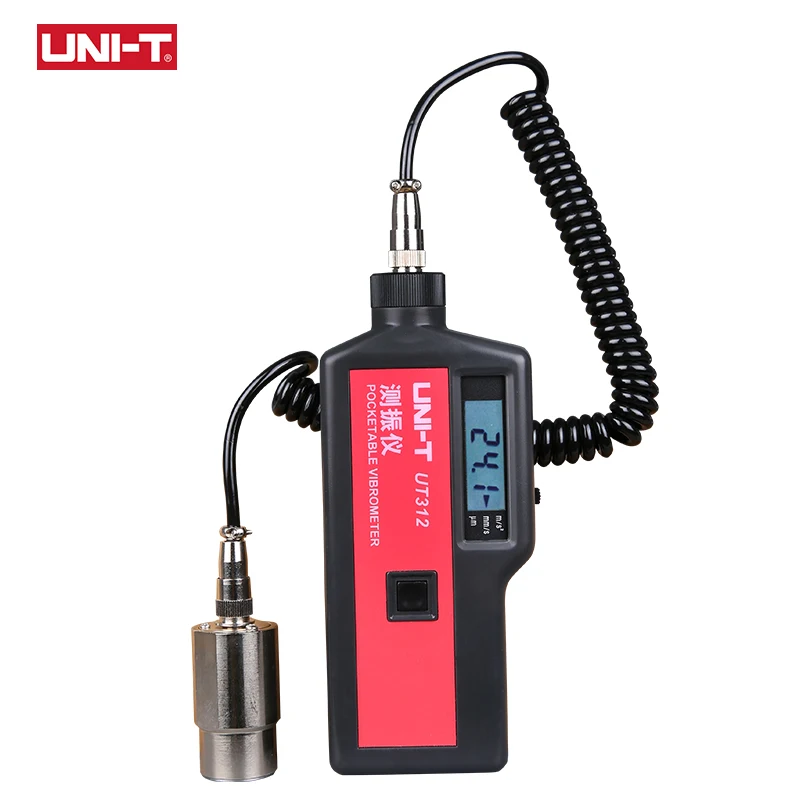

UNI-T UT312 Digital Vibrometer Portable Split Vibration Meter Acceleration Velocity Displacement Measurement Tester