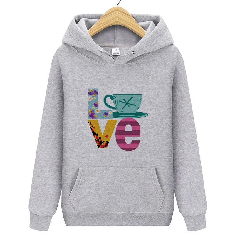 Толстовка с капюшоном для мужчин и женщин свитшот милым принтом в стиле