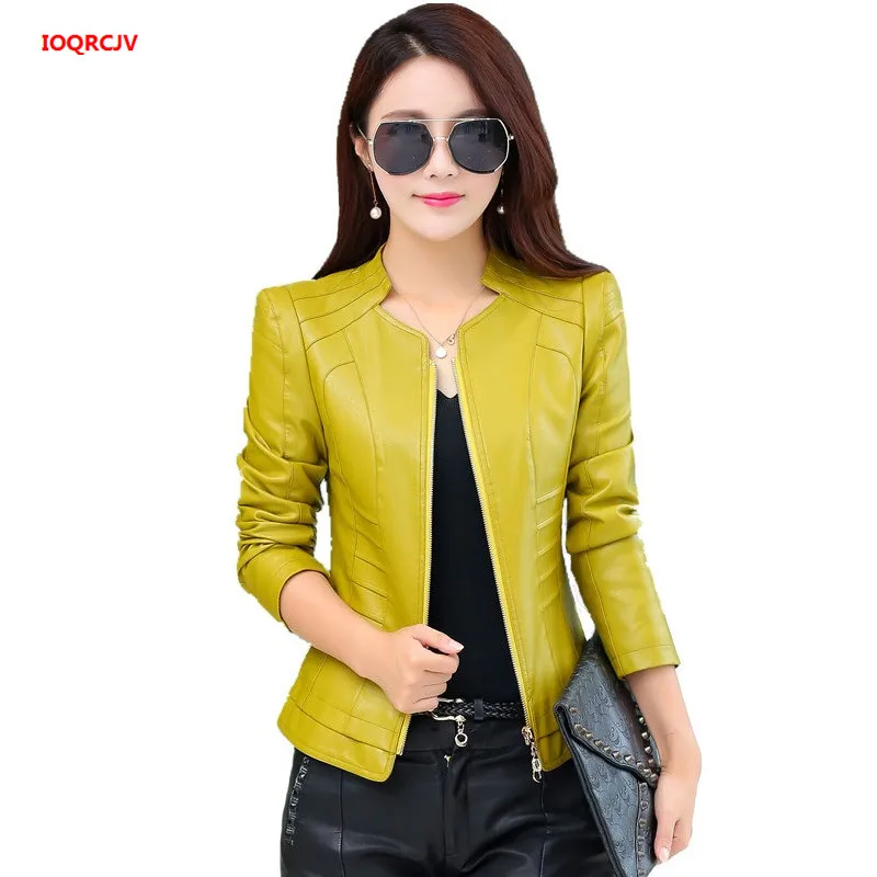 Женская куртка из мягкой искусственной кожи мотоциклетная верхняя одежда