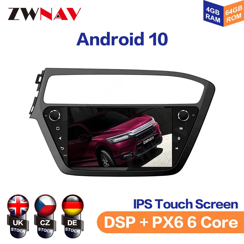 

Android 10.0 DSP Car GPS Navigation Head Unit For Hyundai I20 2018 Car Multimedia Player Stereo Player No DVD Radio Screen Audio
