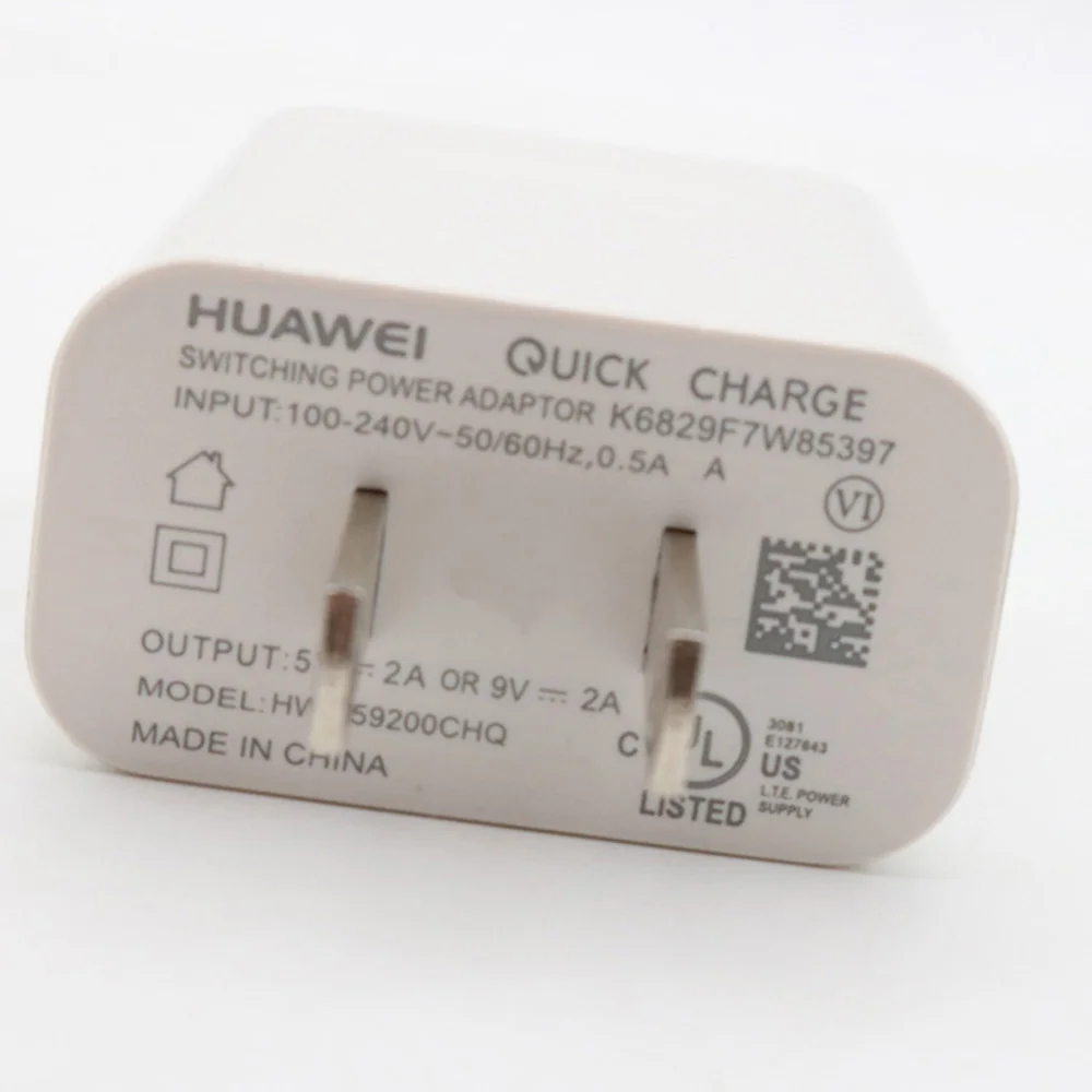 Оригинальное быстрое зарядное устройство Huawei 18 Вт QC2.0 9 в 2 а с европейской вилкой