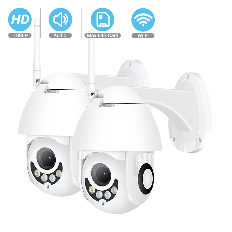 Ip-камера 1080P Беспроводная HD 2MP PTZ WiFi скоростная купольная камера безопасности