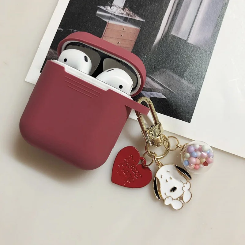 Милый корейский кулон для собаки для Apple Airpods чехол силиконовый Bluetooth наушники аксессуары Наушники защитный чехол Брелок с фигурками из мультфильмов - Цвет: Model7