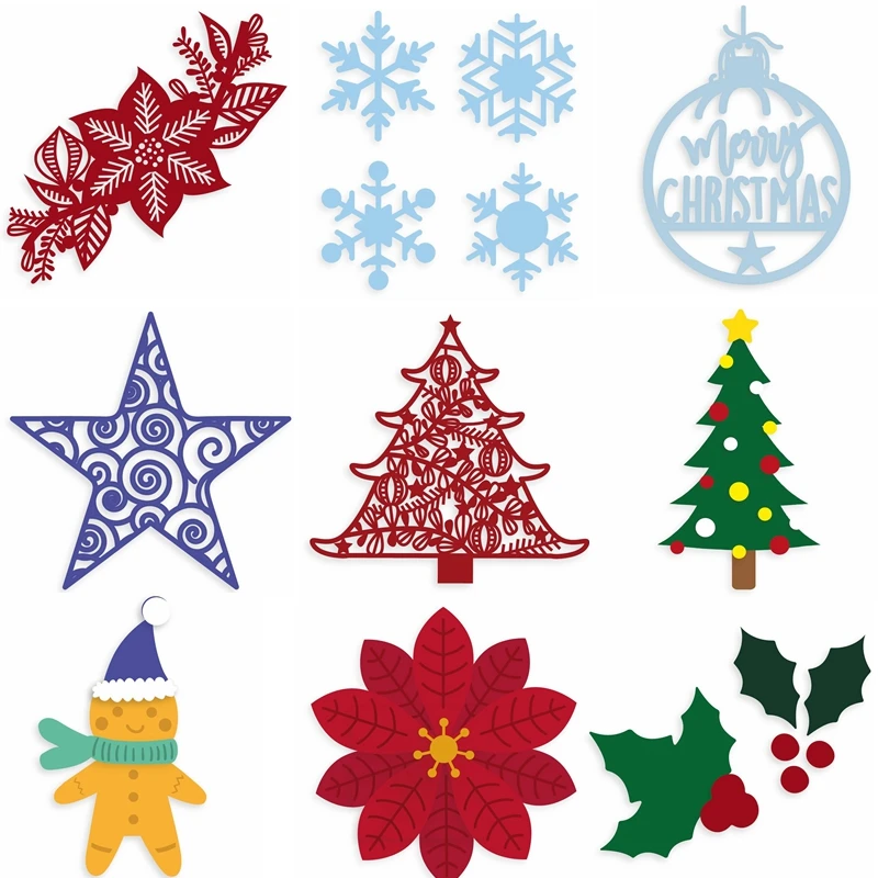 Рождественское украшение металлические режущие штампы необычный декор. Высечки