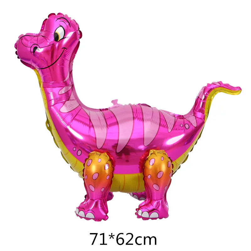 dragon pink 1 шт большой 4D ходячий динозавр фольгированные шары для мальчиков воздушные шарики в виде животных Детский динозавр день Рождения Вечеринка мир Юрского периода декоративный шар - Цвет: dragon pink