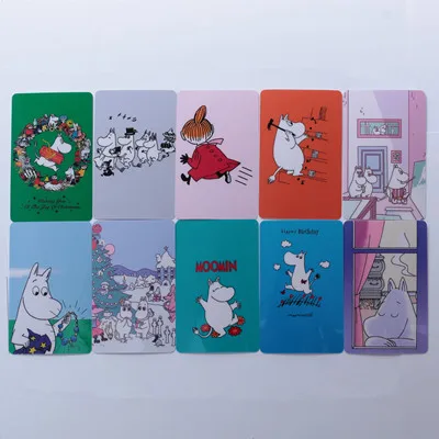4 Moomin Muuminpeikko Новая модная карточная наклейка игрушка Наклейка Малыш Муми мультяшная наклейка милый финский персонаж наклейка для телефона - Цвет: 4