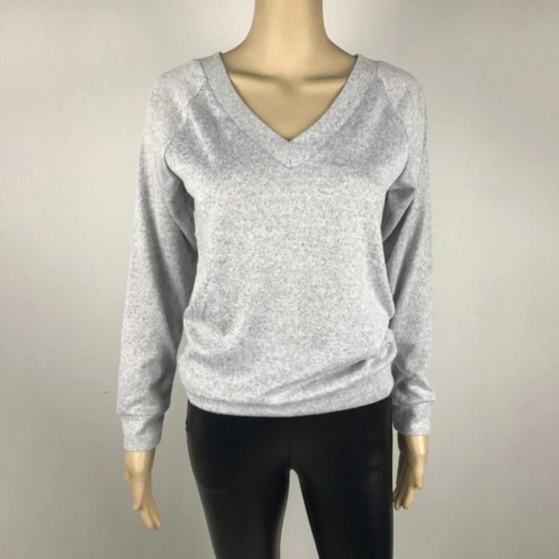 

Autumn V Neck Sweater Knitted Fashion Women Sweaters Winter Casual Loose Long Sleeve Tops For Women Pullover Jumper
