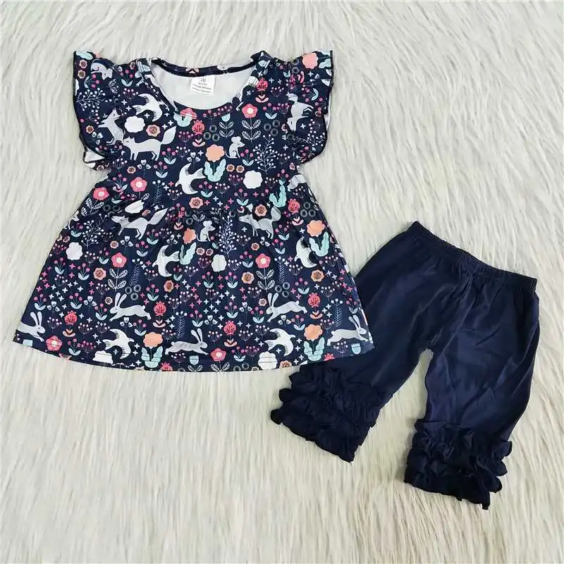 

children sets outwear fall spring Fashion Toddler Kids Clothes bunny dress pants easter suit baby girls clothes boutique outfits