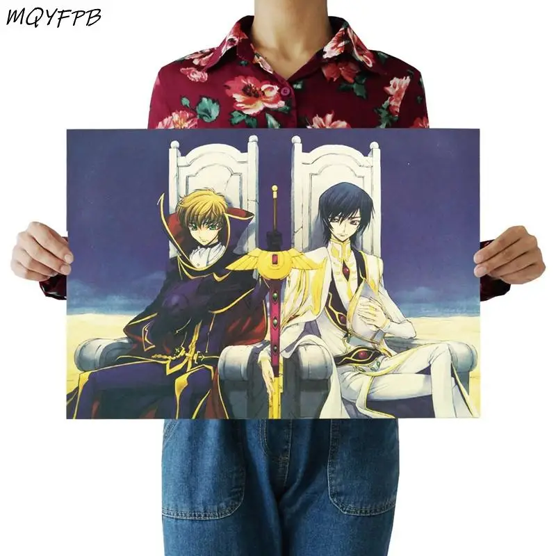 

Anime Code Geass Kraft Paper Poster Wall Stickers Home Decoration Painting 50.5x35cm