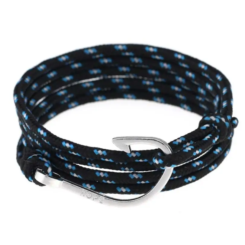 Браслет веревочный многослойный с крючком для мужчин и женщин спортивный Дружбы