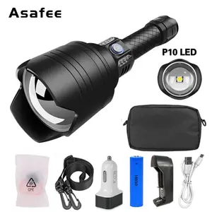 Новый сверхмощный светодиодный фонарик P10 Светодиодный масштабируемый фонарик USB Перезаряжаемый Linterna водонепроницаемый фонарь ультра яркий фонарь