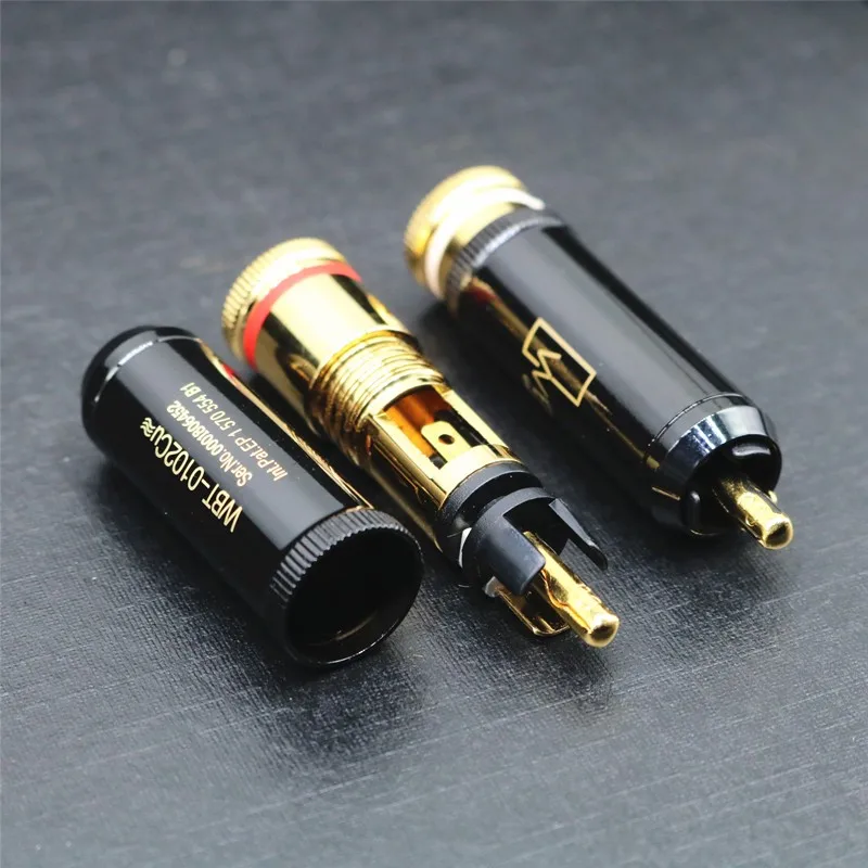 4 шт. Hi end WBT 0102Cu позолоченный HIFI XSSH аудио видео разъемы TV тюнер RCA выходной разъем