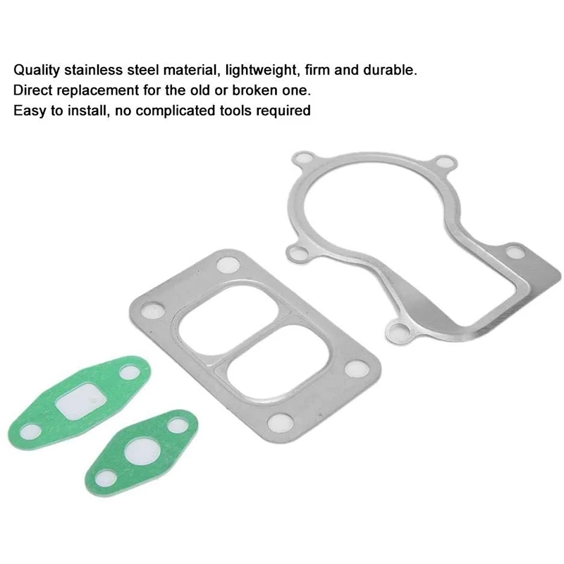Turbo Flange Adapter Stainless Steel Gasket Kit Fits for Holset HX35 HX35W Oil Inlet Outlet | Автомобили и мотоциклы