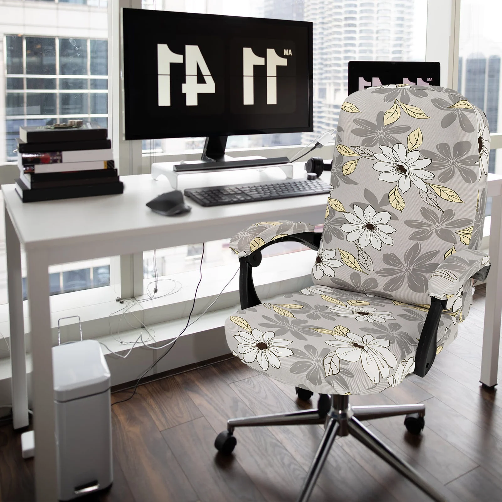 

Print Elastic Stretch Office Computer Chair Cover Removable Dust-proof Armchair Slipcover Universal Home Gaming Chair Protector