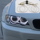Хлопок светодиодный Ангельские глазки DRL Halo Кольцо Противотуманные фары светильник для BMW 3 серия 1999-2005 E46 головной светильник
