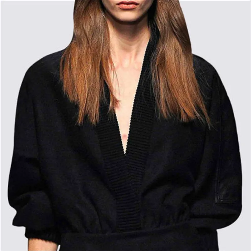 Женское платье-рубашка с V-образным вырезом и рукавом 2020 | Женская одежда