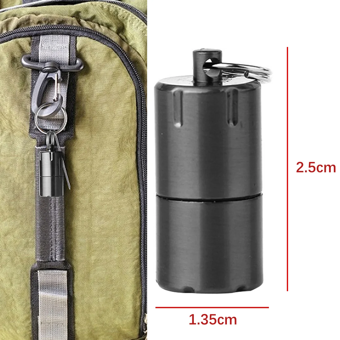 

Mini Compact Kerosene Lighter Capsule Gasoline Lighter Inflated Key Chain Lighter Grinding Petrol Wheel Lighter Outdoor Tools