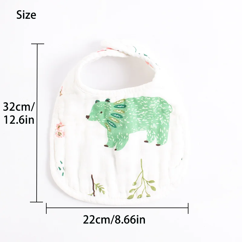 

New Baby Cute Cartoon 100%Cotton Absorbent Cloth Bibs Burp Cloth Triangle Muslin Cotton Baby Scarf Burp Bandana Baby Accessories