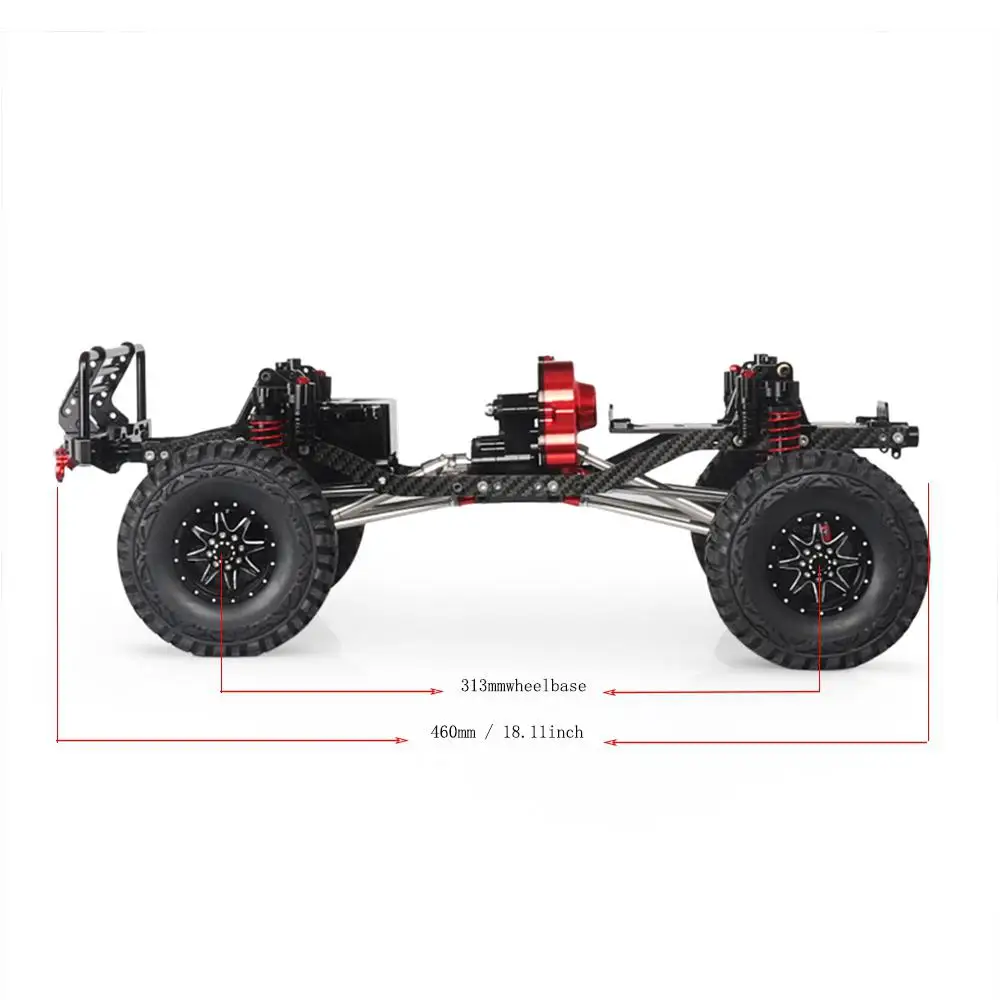 Рама шасси колесной базы для 1/10 AXIAL SCX10 II 90046 90047 RC Гусеничный альпинистский автомобиль