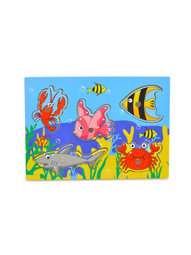 

Hot Sale 3D Baby Wooden Montessori Magnetic Fishing Games Board Jigsaw Puzzles Kids Toys for Children Funny Educational Birthday
