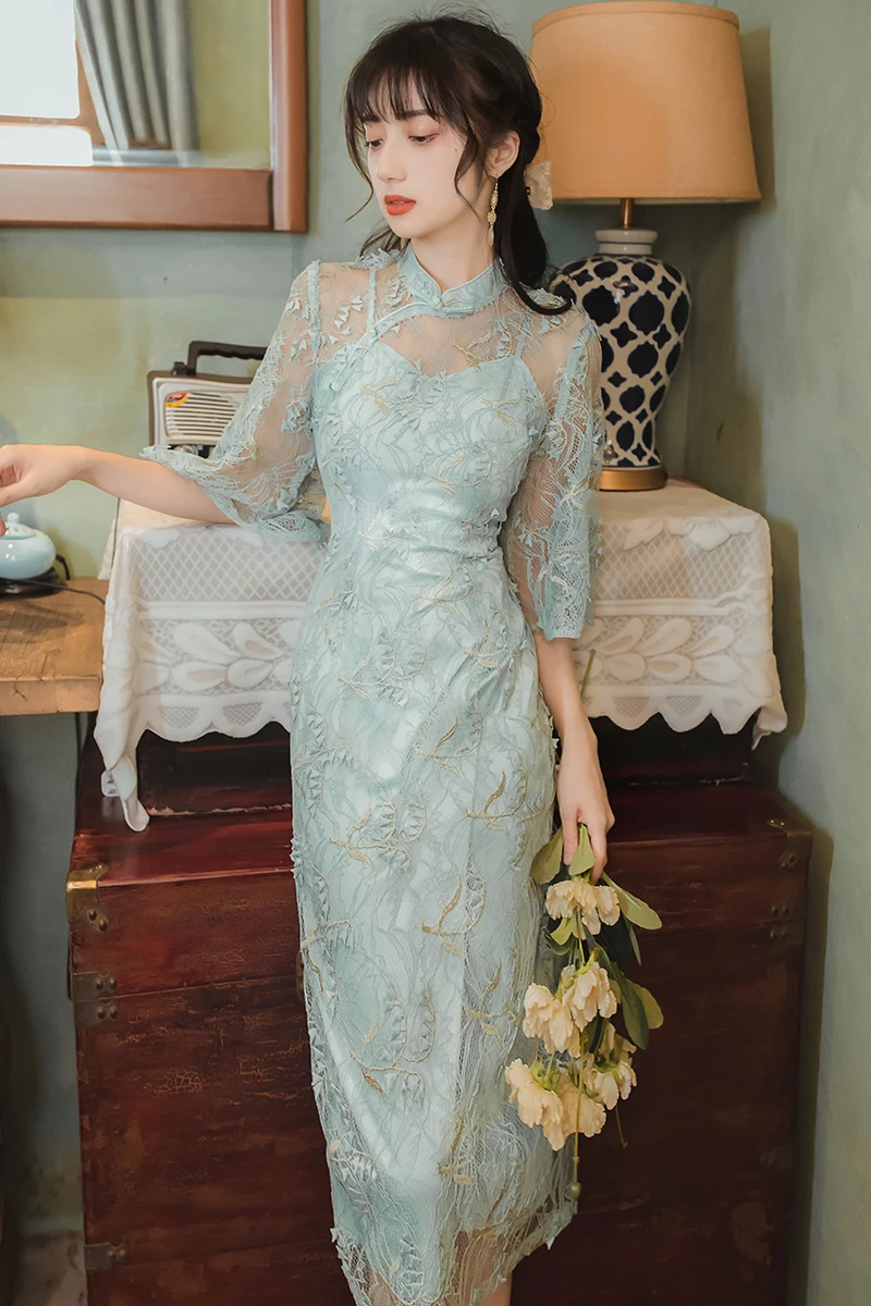 

Will Chinese wind restoring ancient ways is big sleeve young embroidery improved version of the dress in the summer dresses