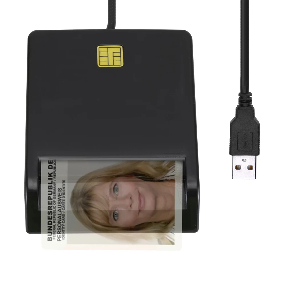Считыватель смарт-карт USB для банковских карт IC/ID EMV SD TF MMC Кардридеры 7816 Windows 7 8 10