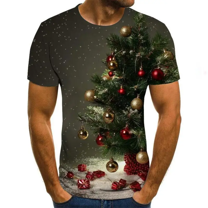 

Galaxy Space Pattern Printing 3d T -Shirt Casual Summer Style Fashion Printing Short -Sleeved T -Shirt Men 'S Shirt Art Street