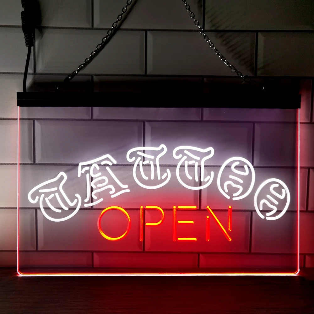 

SS187 Tattoo Open Home Decor New Year Wall Wedding 2 Color Display LED Neon Sign