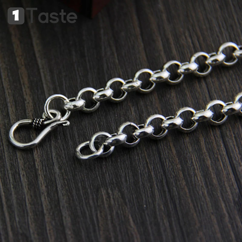 ONE TASTE браслет из стерлингового серебра 925 пробы простая Геометрическая круглая