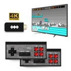Data Frog USB Беспроводная портативная ТВ-видео игровая консоль со встроенными 600 классическими играми 8 бит мини-консоль с поддержкой AVHD выхода