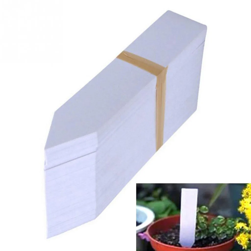 

100 Pcs Nursery Garden Stake Tags Plastic Labels Pot Marker Flower Seedling Labels Tray Mark Tools Mix Colors 10cm x2cm