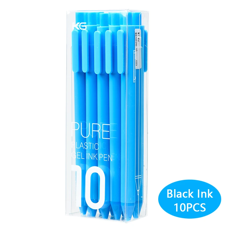 Blue pen(10pcs) 10 шт./компл. Xiao mi Pen mi jia Kaco цветная ручка 0,5 мм mi Kaco Core прочная ручка для подписи заправлять черными чернилами+ Kaco Refills - Цвет: Blue pen(10pcs)