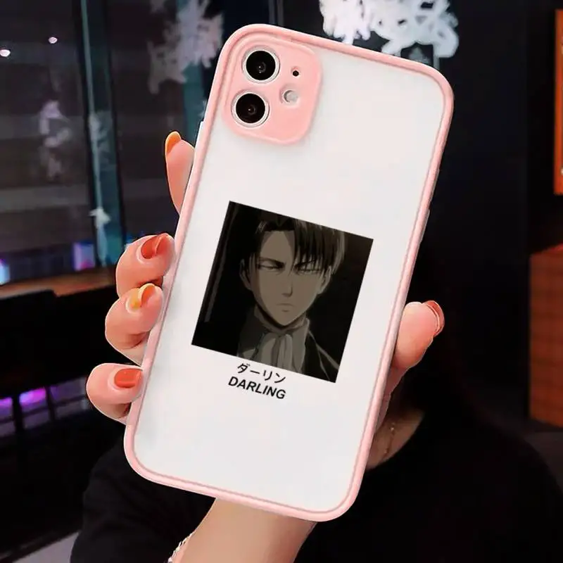 

attack on titan cartoon Phone Cases Matte Transparent for iPhone 7 8 11 12 s mini pro X XS XR MAX Plus cover funda