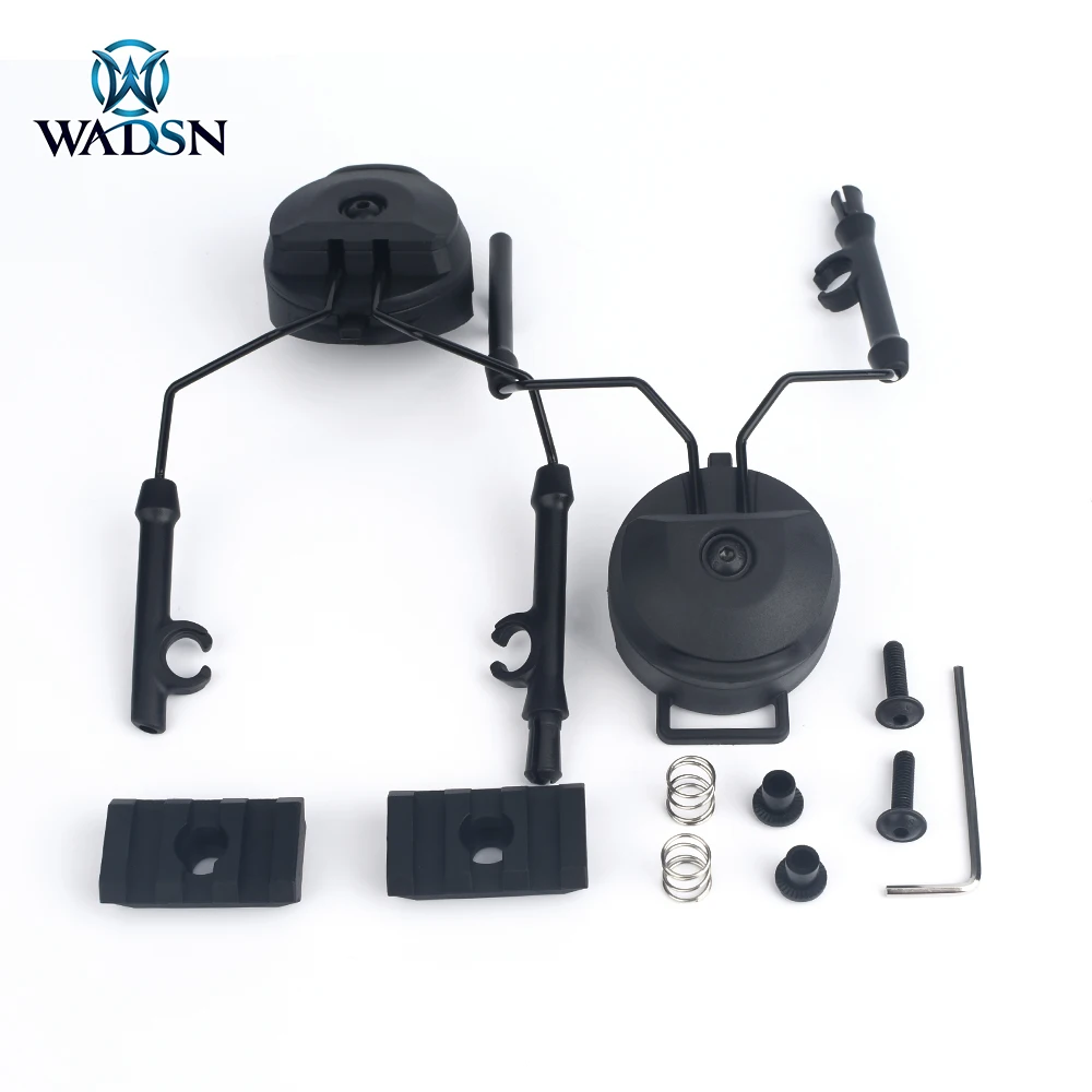 WADSN-Adaptador de auriculares táctico Comtac para casco, Comtac II III IV, adaptador de riel de soporte para auriculares para Fast Ops