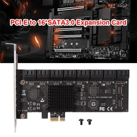 chi a mining sata pcie adapter 16 port sata iii to pci express 3 0 x1 controller expansion card asm1064 jbm575 chip add on cards