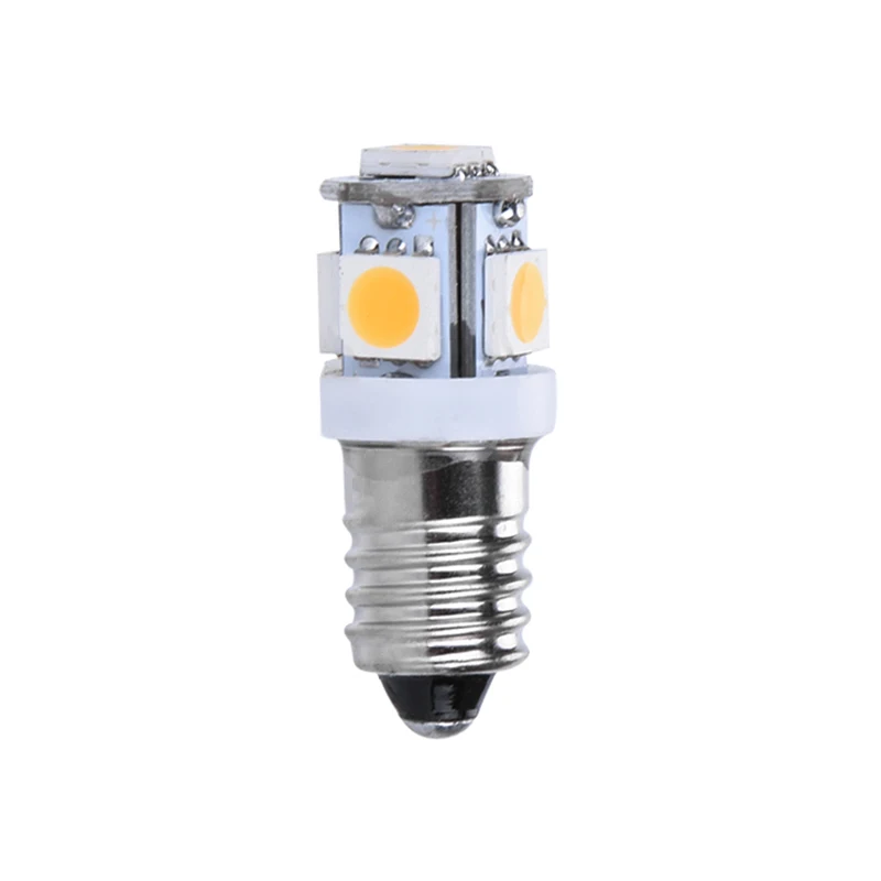 12V E10 постоянного тока Светодиодный светильник лампы 5SMD 5050 Замена интерьера