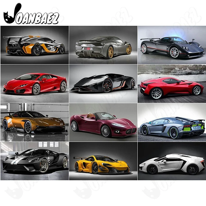 

Sports Car Handsome Diamond Painting 5D Diy Wall Art Car Sticker Diamond Embroidery Inlaid Room Decoration Gift