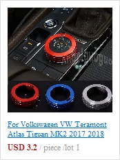 2 шт Кнопка Аудио Стерео регулятор громкости Ручка кольцо Крышка автомобильные аксессуары для Volkswagen vw Tiguan mk2 Atlas t-roc
