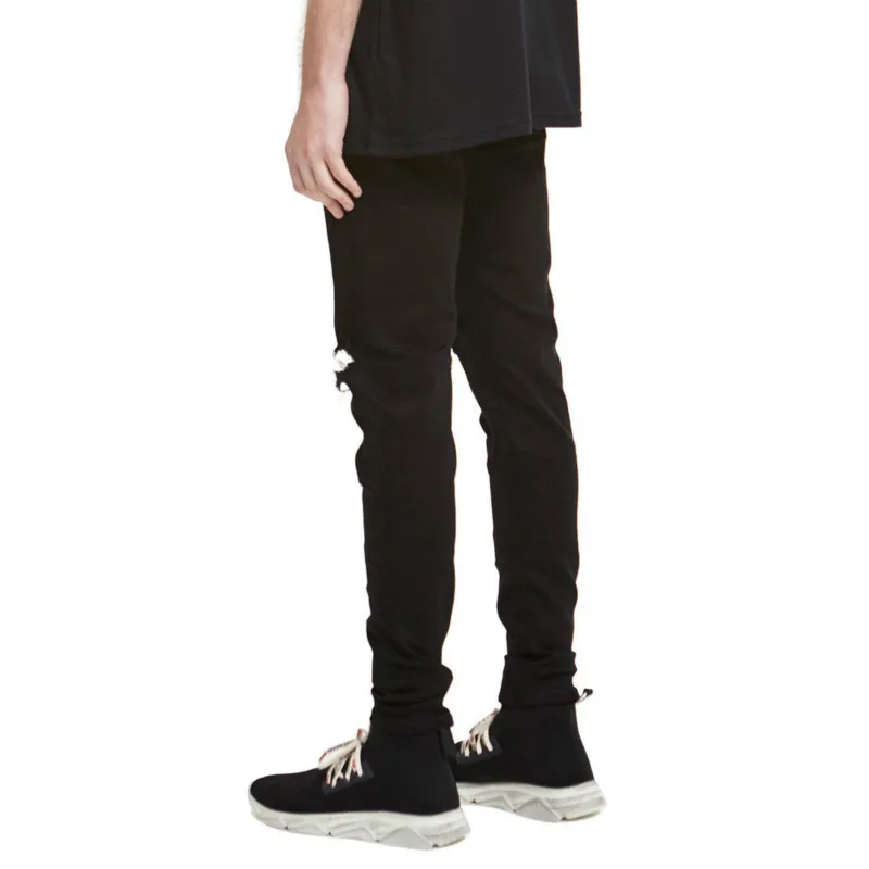 Рваные байкерские джинсы в горошек для мужчин 2020 брендовые обтягивающие мужские